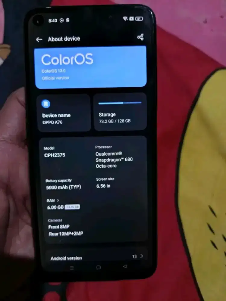 OPPO A76 ORIGINAL