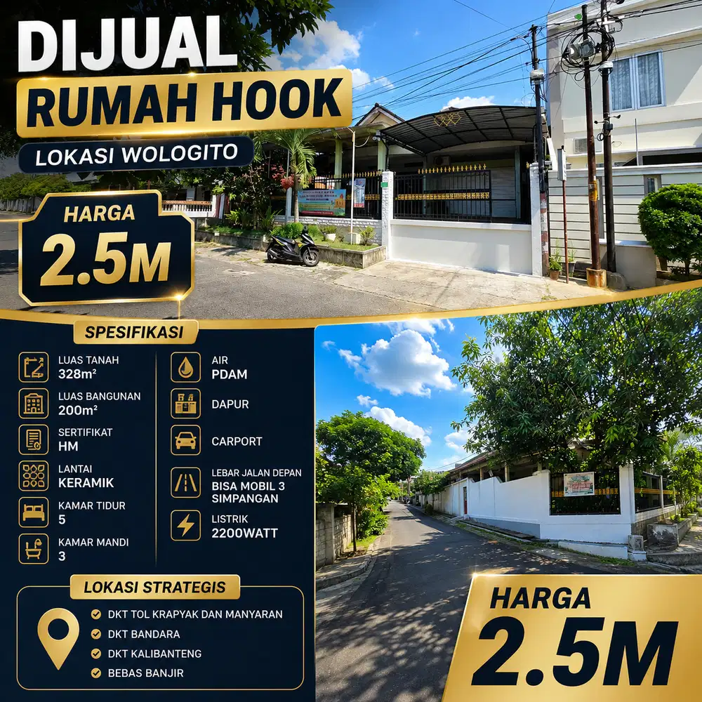 DIJUAL WOLOGITO HOOK 328m DIBAWAH HARGA PASAR CEPAT SEGERA