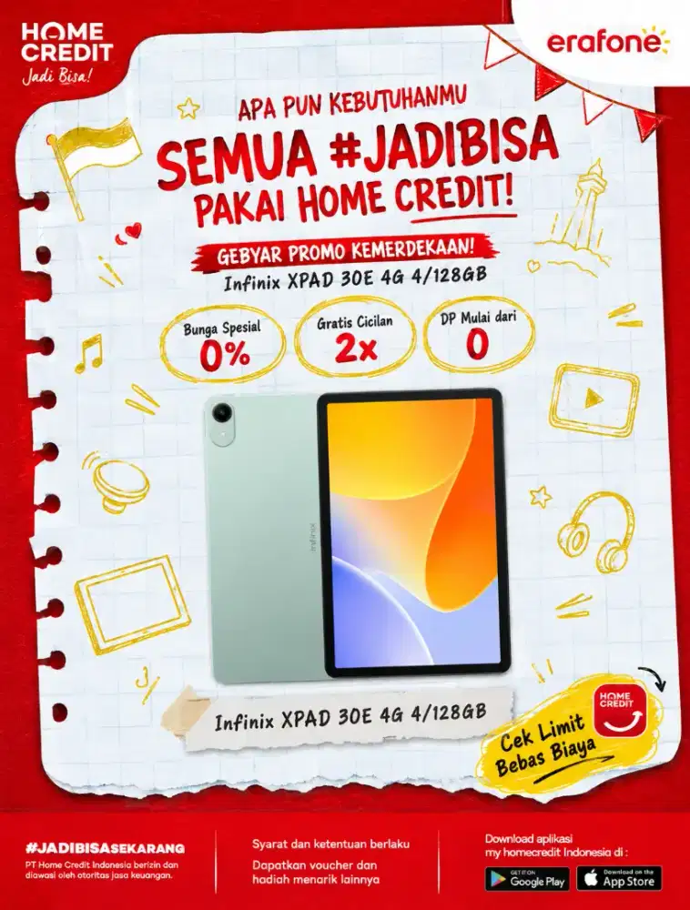 PROMO KREDIT INFINIX XPAD 30E 4G 4/128GB TERMURAH SEKOTA PALEMBANG