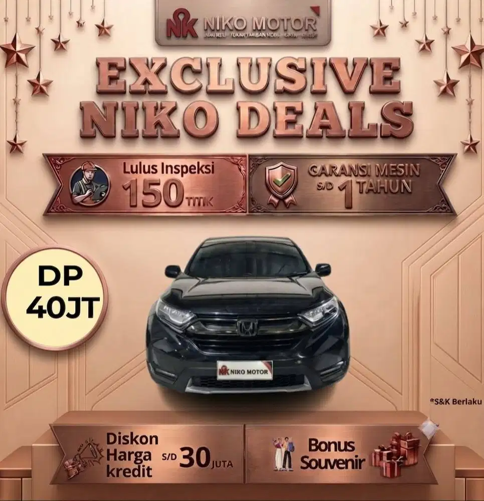 (ANTIK KM66RB) CRV PRESTIGE 2018 AT: ALL BLACK EDITION|CRV TURBO|2017