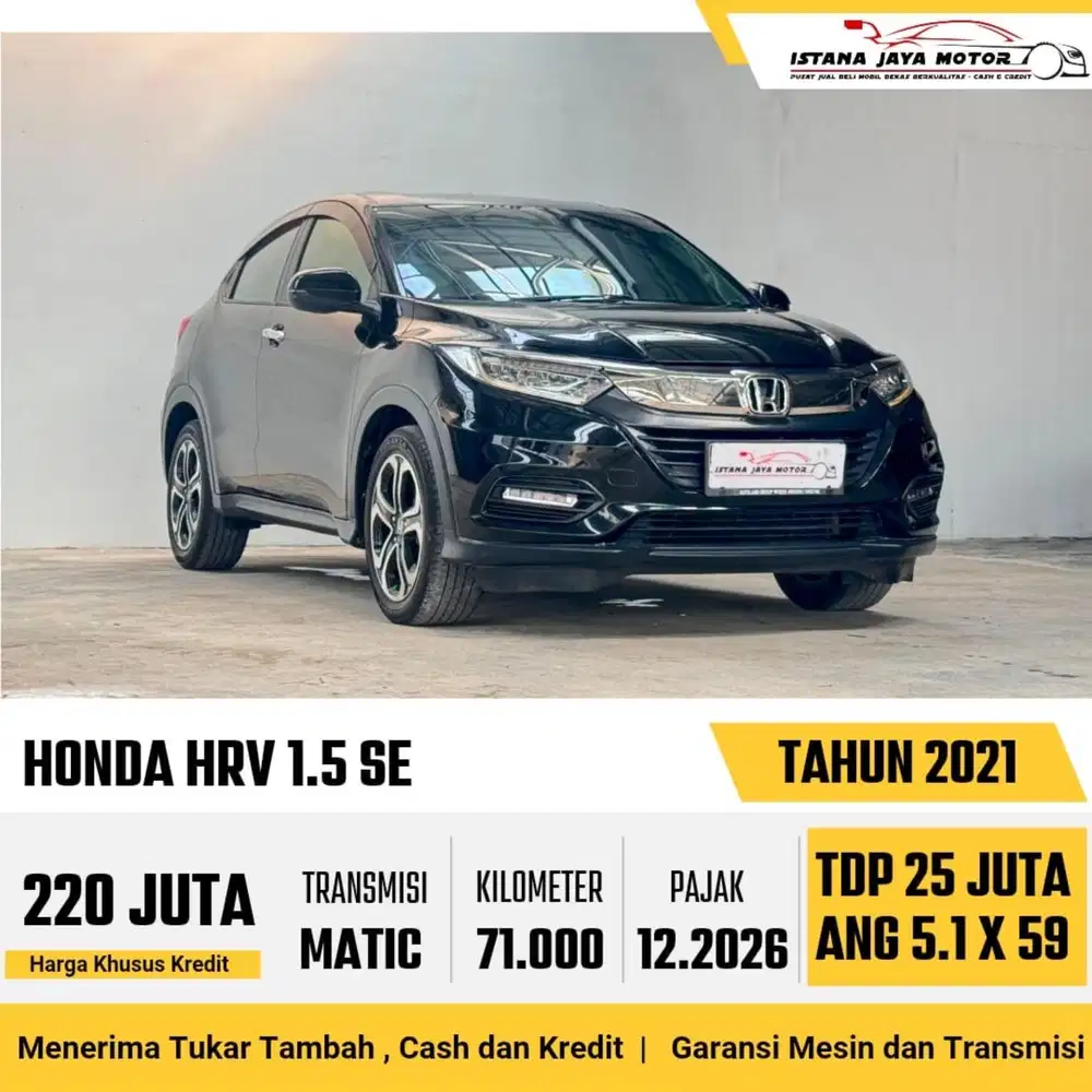 Honda HRV SE CVT AT th 2021 #istana jaya motor