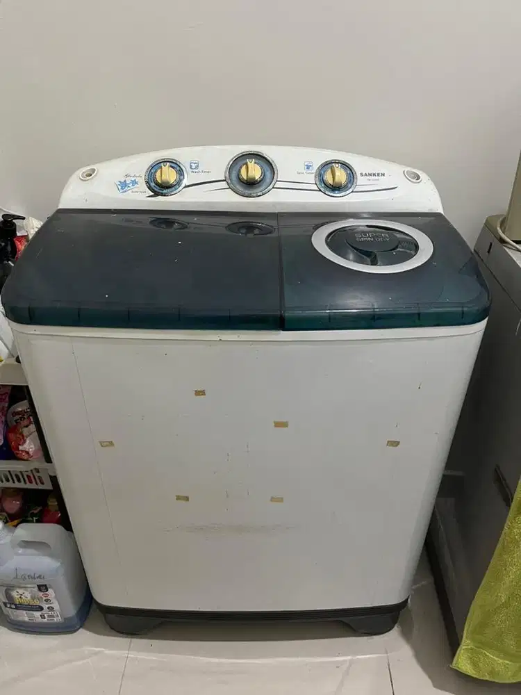 Mesin Cuci Sanken 10KG 2 Tabung TW-1010B Normal