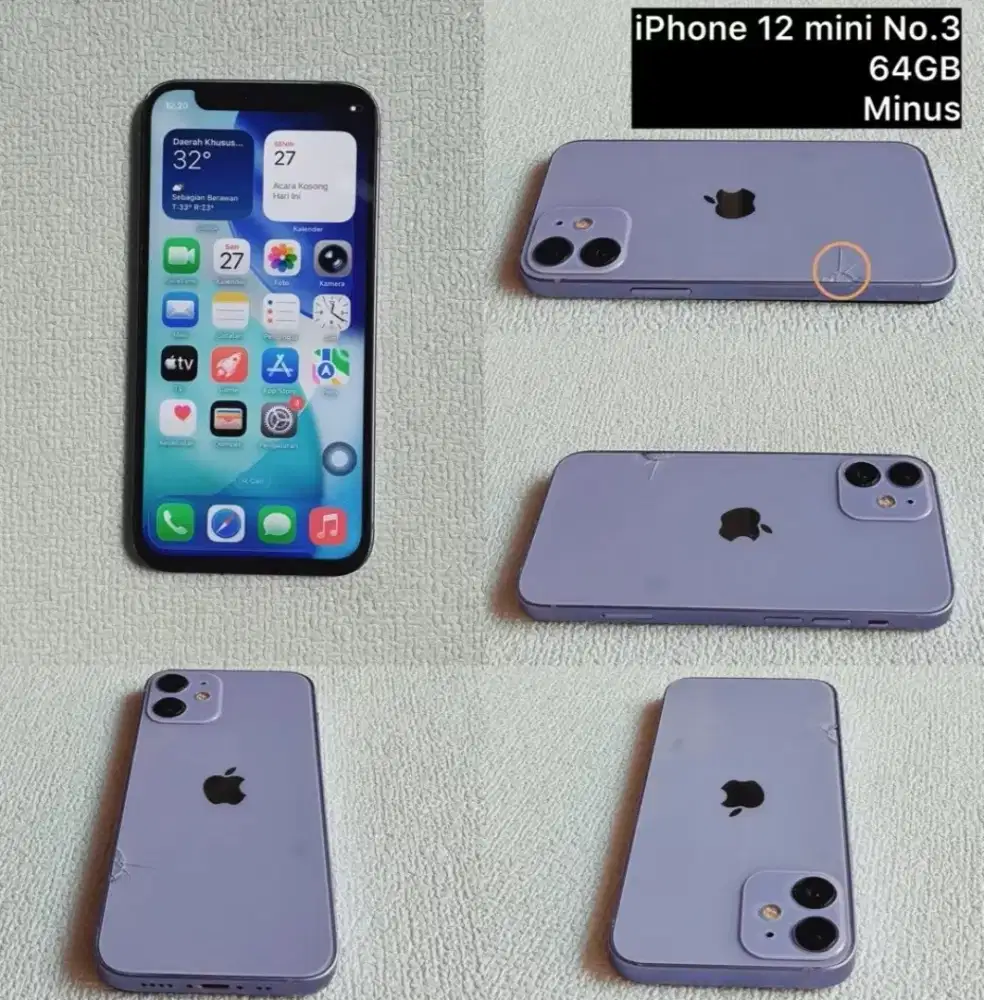 iPhone 12 mini 64gb bebas reset