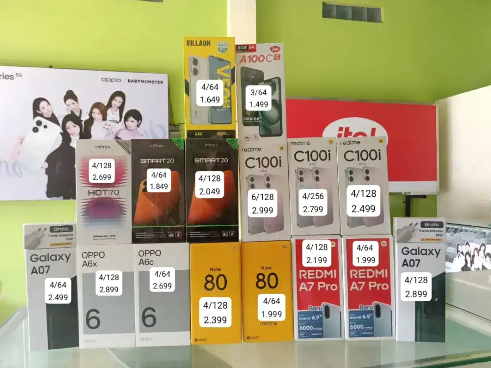 READY HP BARU GARANSI MULAI SEJUTAAN