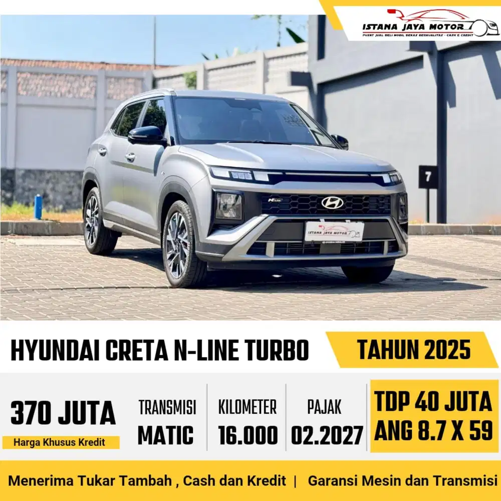 Hyundai Creta N-line Turbo AT th 2025 #km 16 ribu