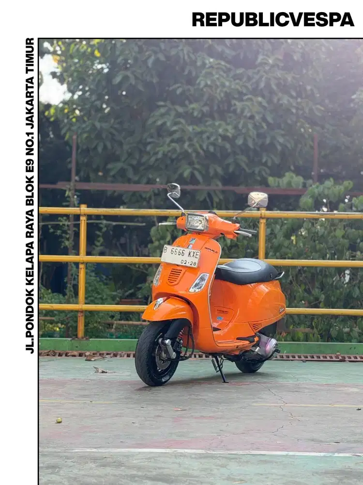 TERMURAH PIAGGIO VESPA S150 2V IE TAHUN 2012 WARNA ARANCIO TAORMINA