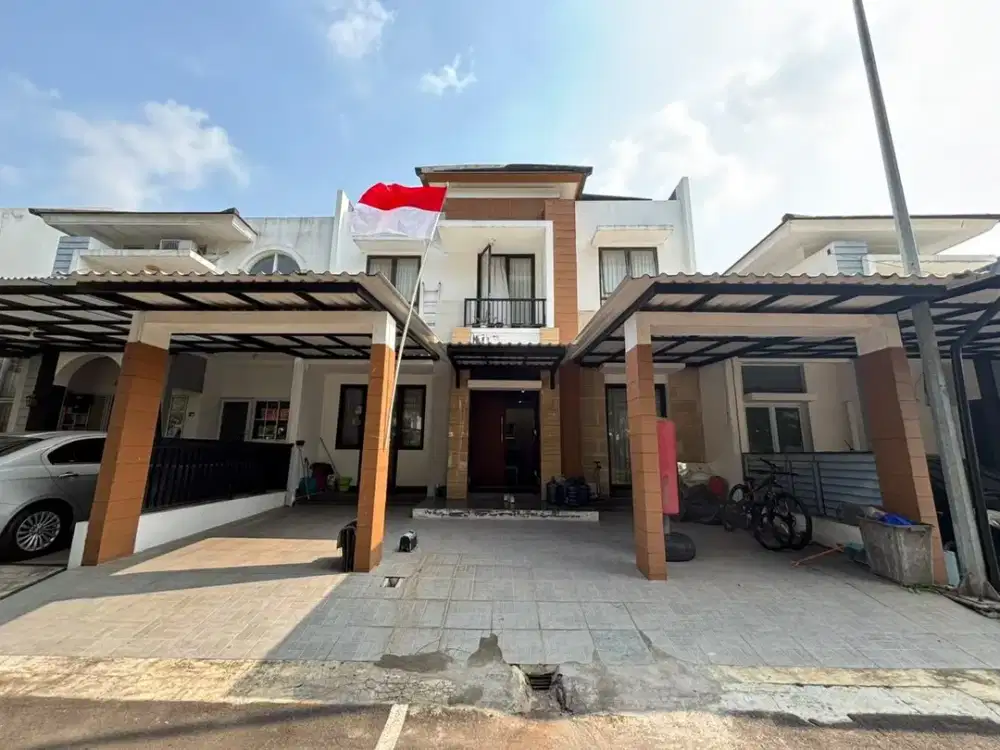 Dijual Rumah Garden Fiesta 2 Lantai, View Taman, 4 + 1 Kamar Tidur, SHM LB 225M2, bisa KPR, 10M Dari Sekolah Ipeka dan Al-Azhar Grand Wisata Bekasi