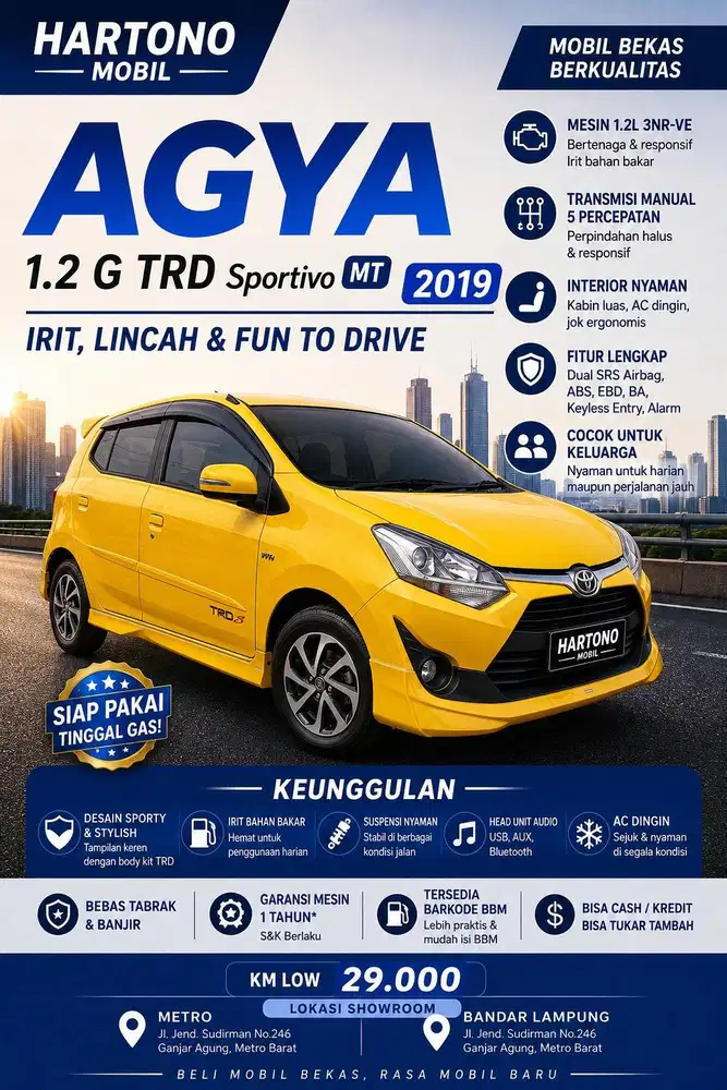 Agya 1.2 G TRD Sportivo MT 2019