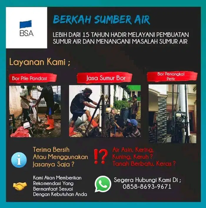 Jasa Sumur Bor Jakarta, Jasa Sumur Bor 30 Meter (Jasanya Saja)