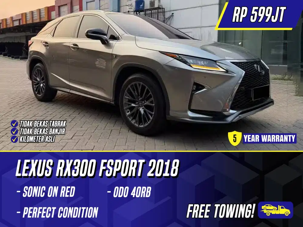 Lexus RX300 Fsport 2018 Sonic Titanium on Red Abu-abu RX 300 F Sport