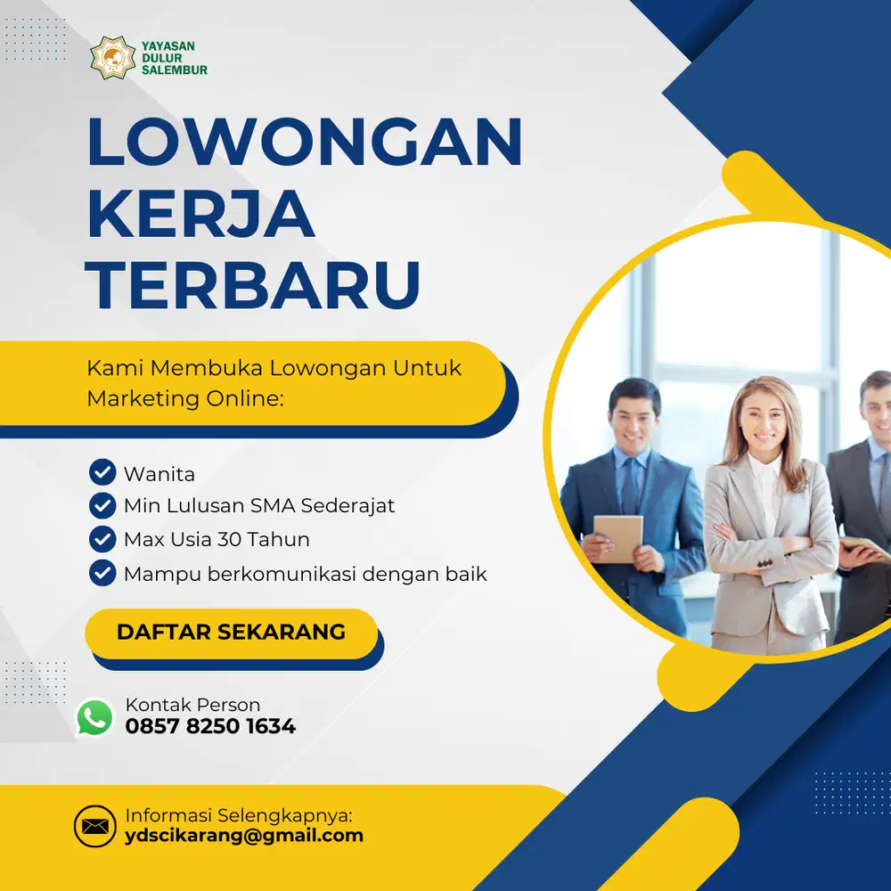 DIbutuhkan Marketing Online Yayasan