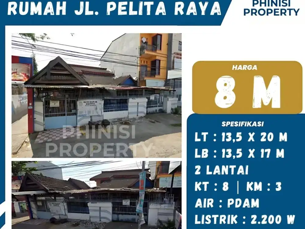 DIJUAL Rumah di Jalan Pelita Raya