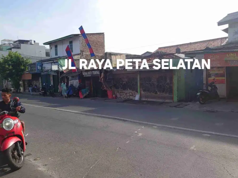 Dijual Kavling Komersial  12x27.5, ngantong 382 m2, Jl Raya Peta Selatan