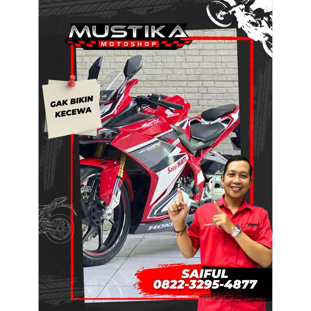 Odo 11rb Istimewa!!Honda CBR 250RR 2017 One Hart Plat Jatim--Mustika