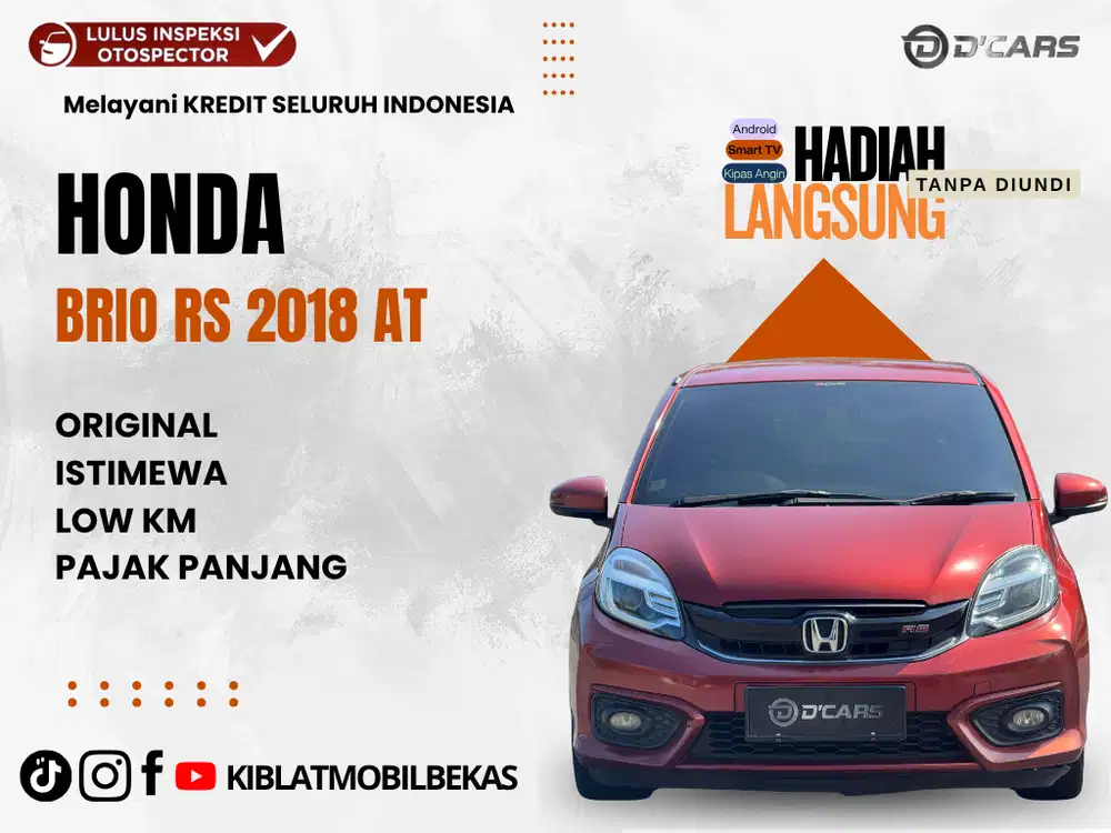 DIJUAL DP 30JT HONDA BRIO RS MATIC 2018