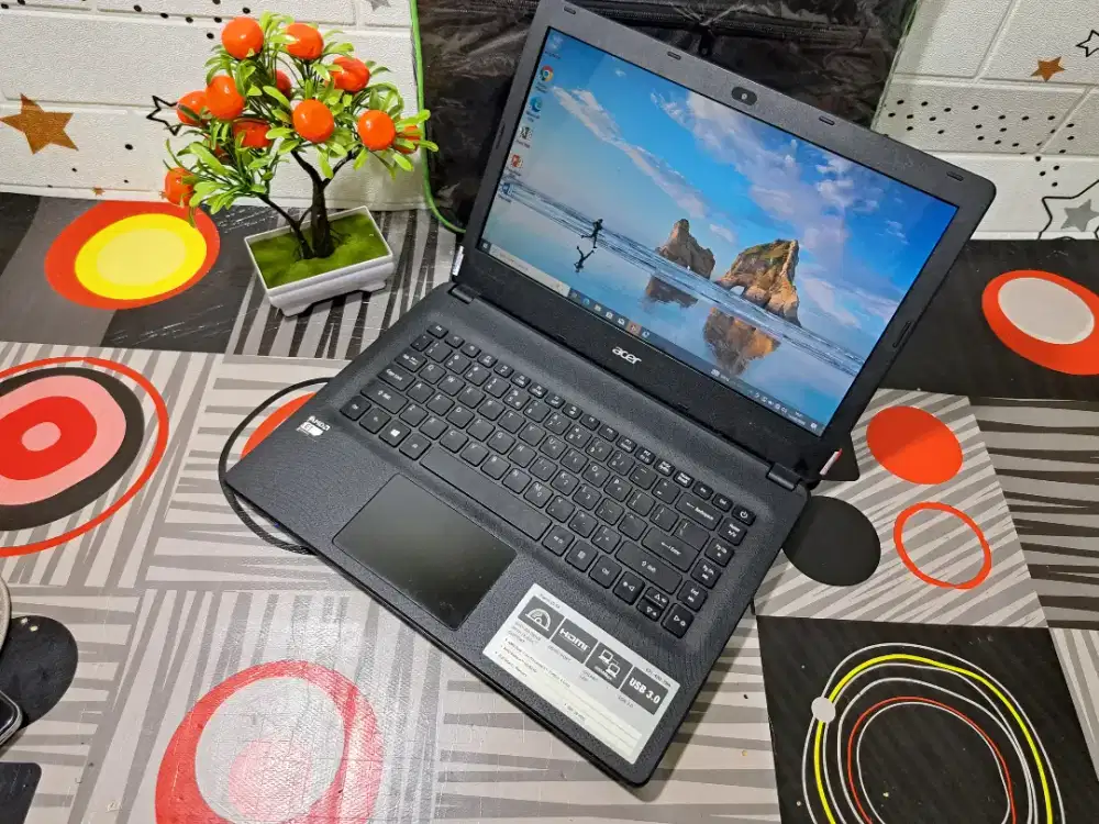 Jual BU laptop acer ram 4 gb hdd 500 gb +500 gb siap pakai