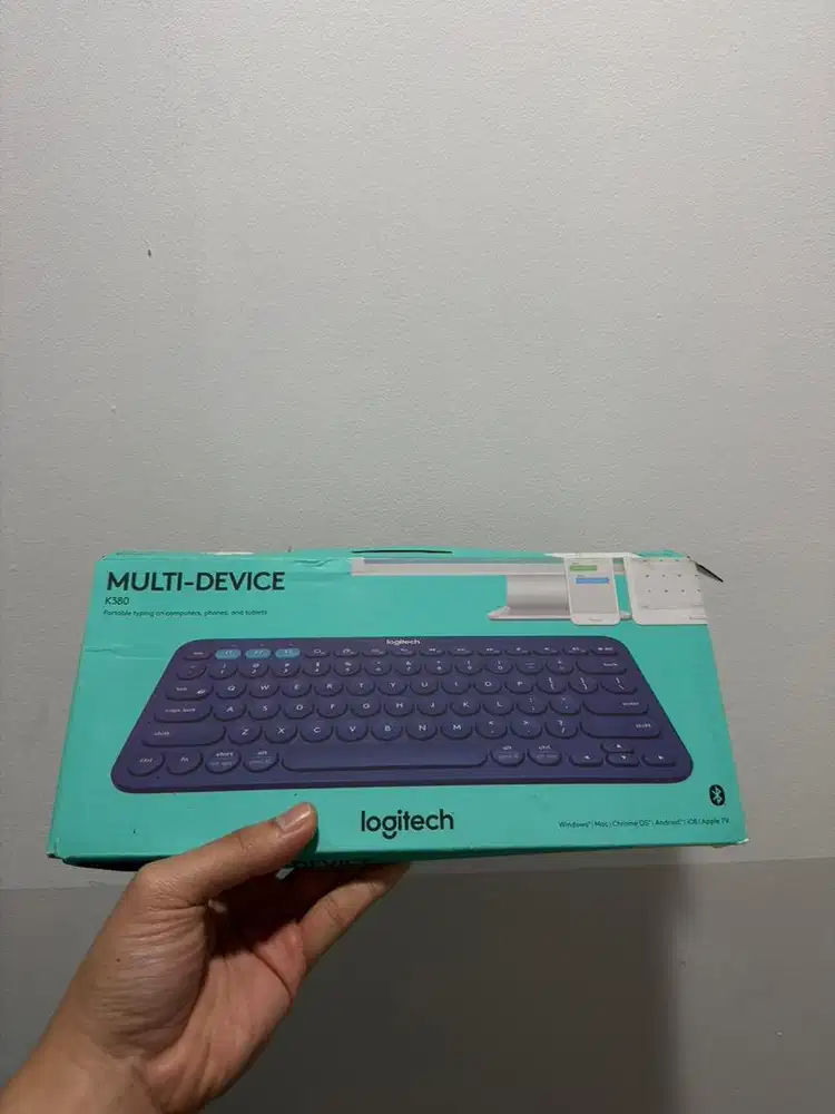 LIKE NEW] Keyboard Bluetooth Logitech K380 Biru - Baru 1x Pakai