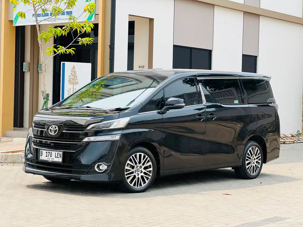 PAKET TDP15JT VELLFIRE 2.5 G ATPM AT BENSIN 2017 HITAM KM80RB AN ORANG