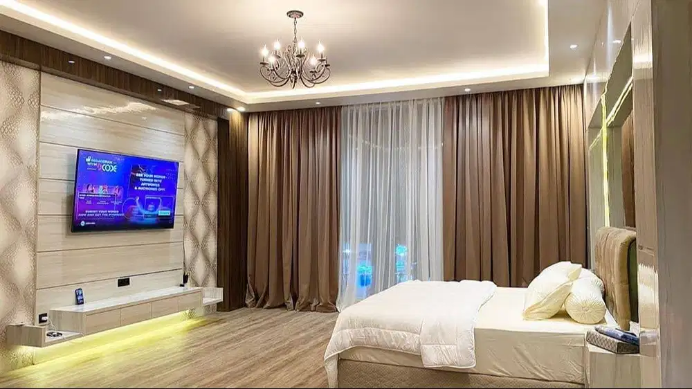 Gorden Vertikal/Vertical Blinds Roll/Roller Krey Wallpaper Dinding 3D