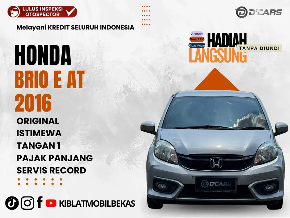 DIJUAL HONDA BRIO E MATIC 2017/2016