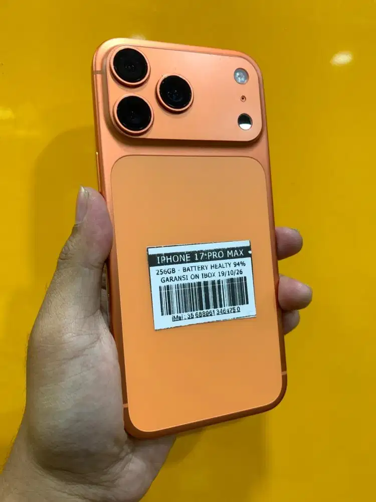 SECOND IPHONE 17 PRO MAX ORANGE 256GB - GARANSI ON IBOX