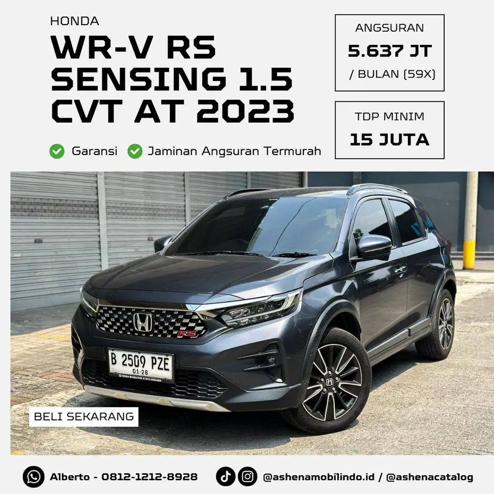 [DP 15 Juta] WRV RS 1.5 Sensing CVT AT (LOW KM) Grey / Abu Metalik
