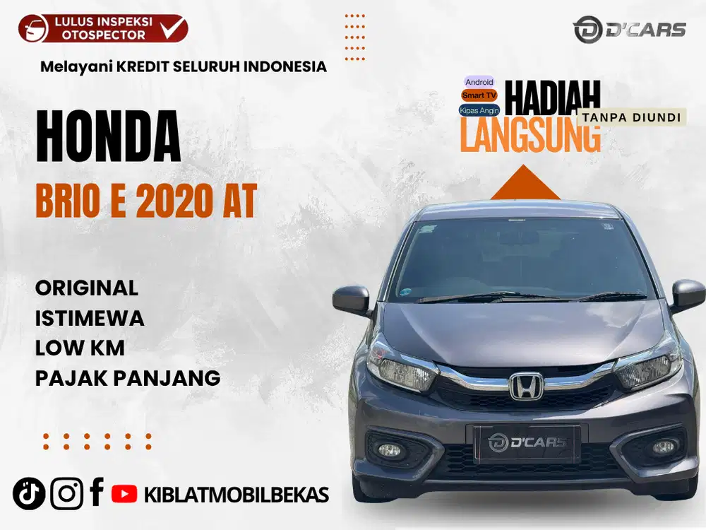 DIJUAL DP 40JT AN HONDA BRIO E MATIC 2020