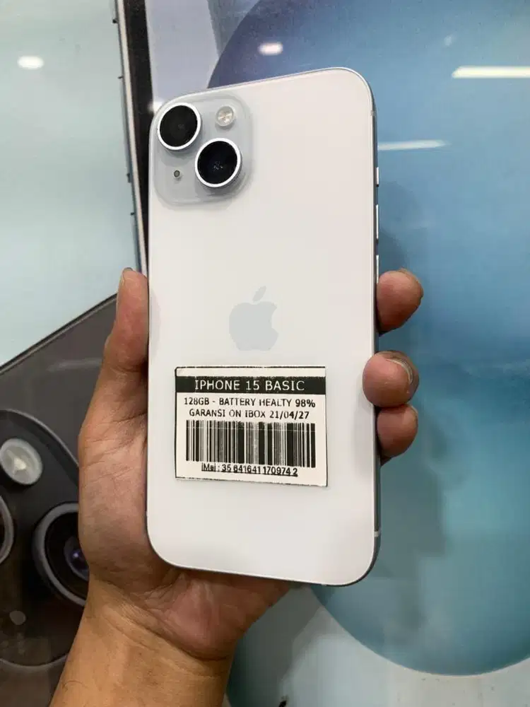 SECOND IPHONE 15 BASIC 128GB - GARANSI ON IBOX - BLUE
