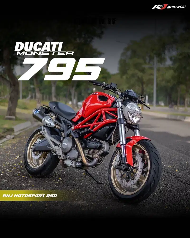 Ducati Monster 795 Monster 797 Nik 2012 Warna Merah Knalpot Termignoni