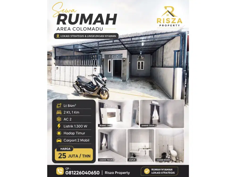 Sewa Rumah Area Tohudan Colomadu, Belakang Hotel Alana, Dekat Manahan, Pintu TOL
