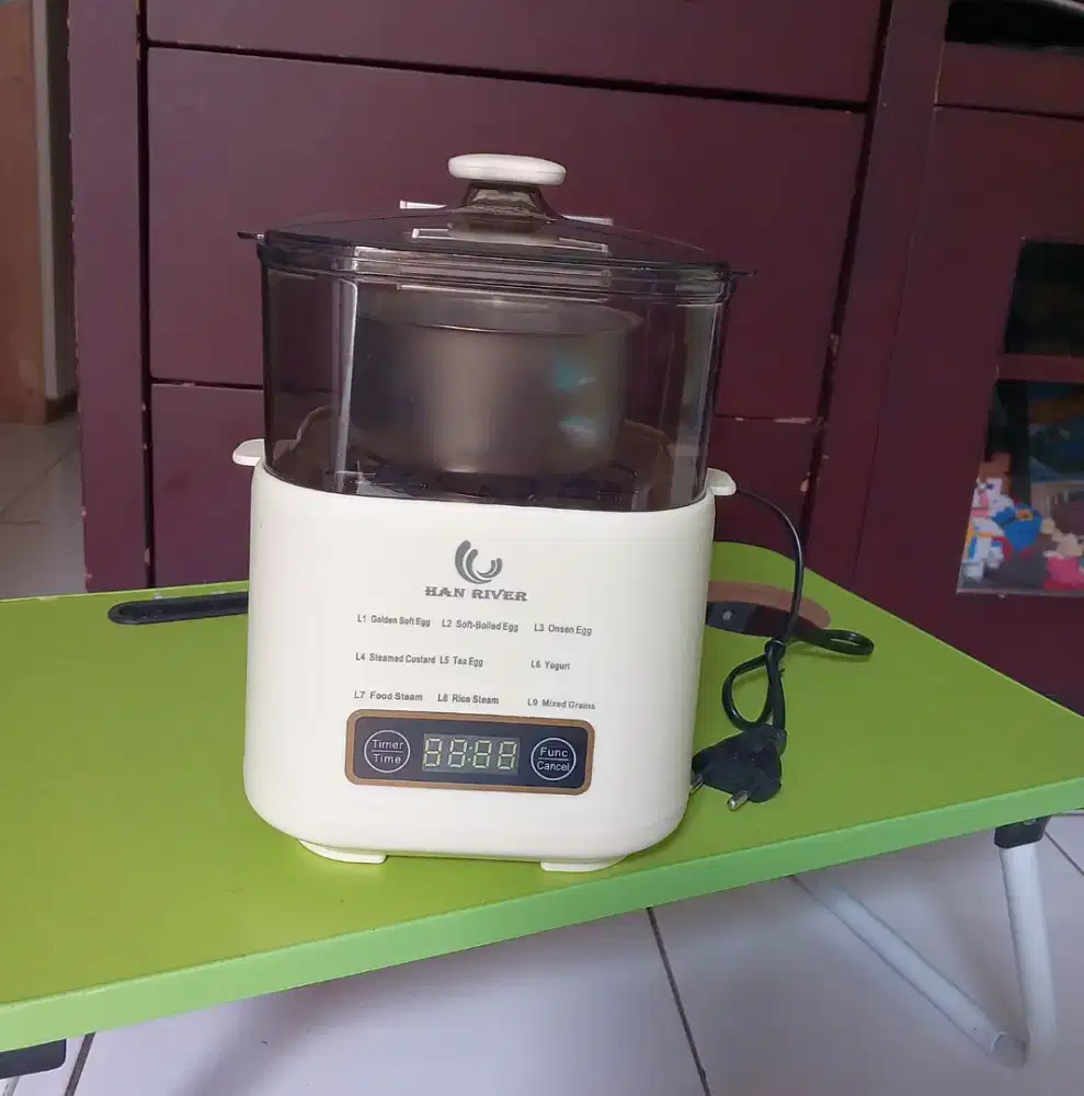 HAN RIVER Egg Cooker Kukusan 6 Telur Multifungsi