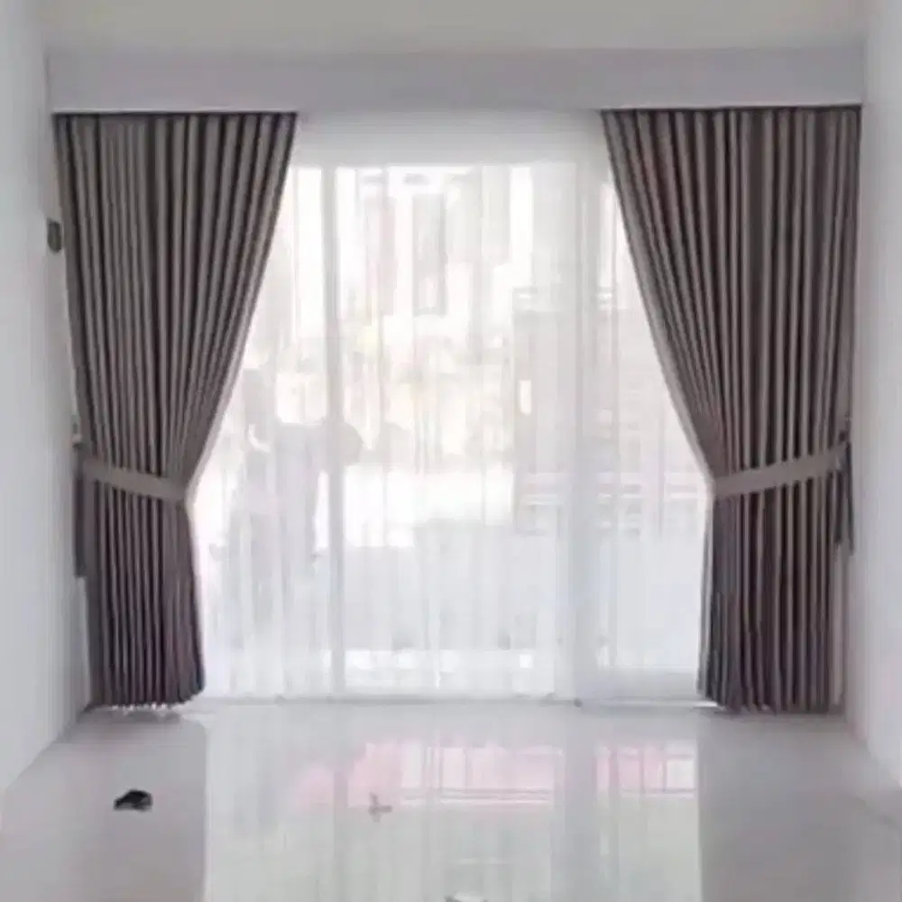 Gorden Vertikal/Vertical Blinds Roll/Roller Krey Wallpaper Dinding 3D