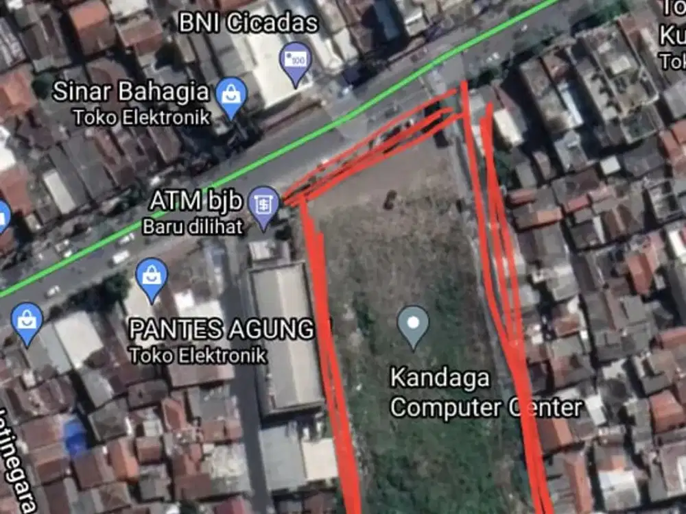 Di jual tanah komersial di Bandung bekas kandaga komputer. Jl A. Yani Bandung, cocok untuk hotel apartemen atau perkantoran
