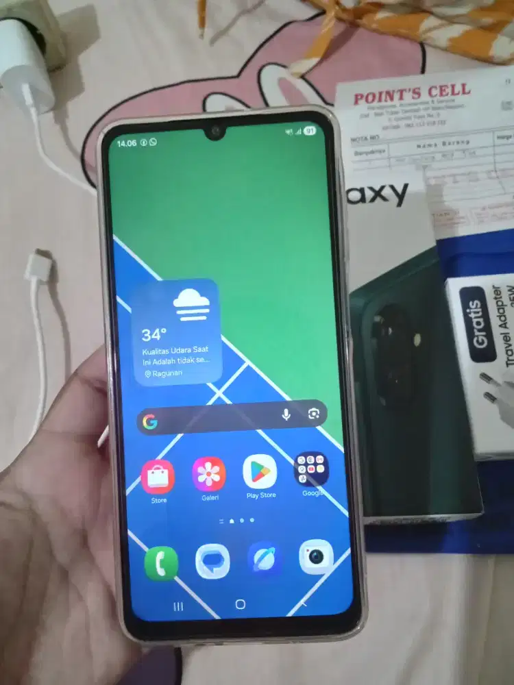Samsung a07 ram 4/64 fullset like new baru 5hari