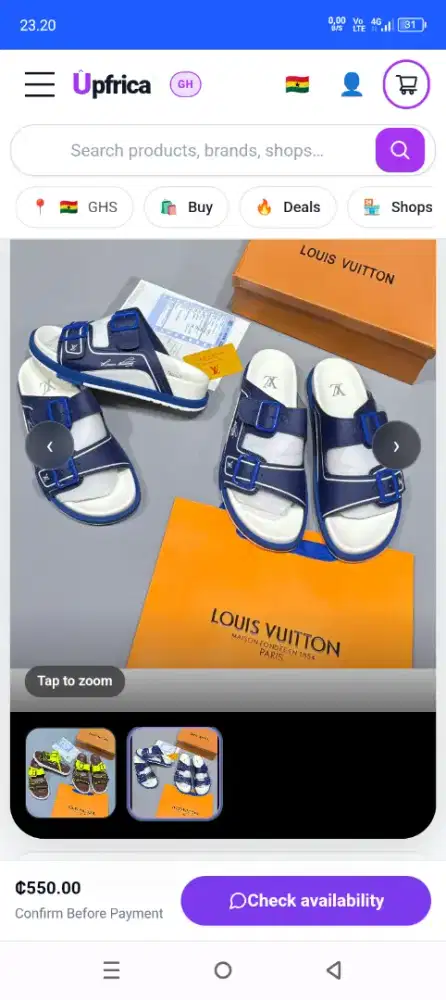 Slipper Louis Vuitton original