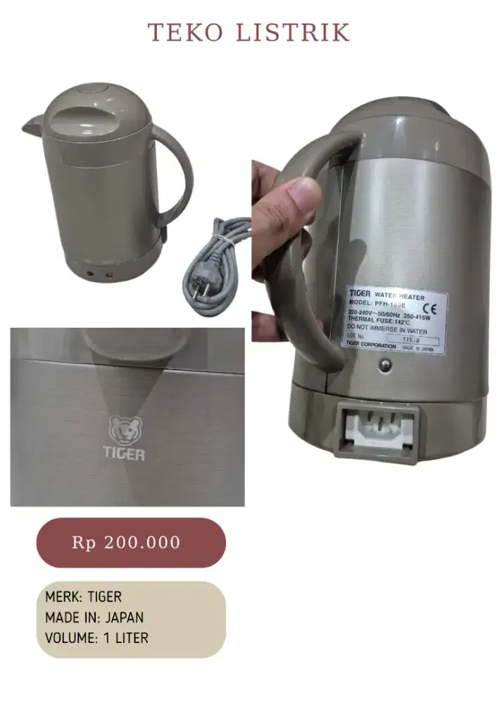 Teko listrik TIGER JEPANG