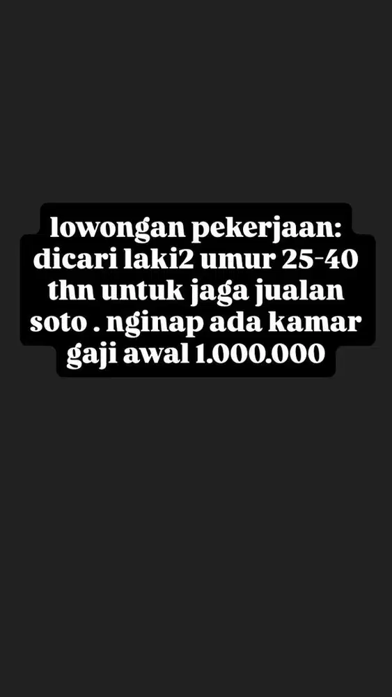 lowongan kerja jaga soto