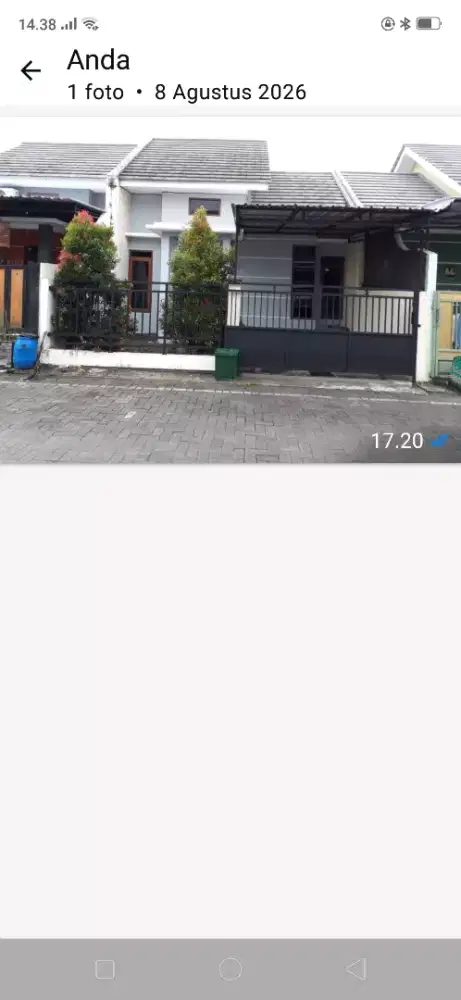 Rumah 36/76, depan belakang sudah kanopi semua