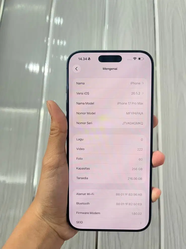iPhone 17 pro max - 256Gb - 100%