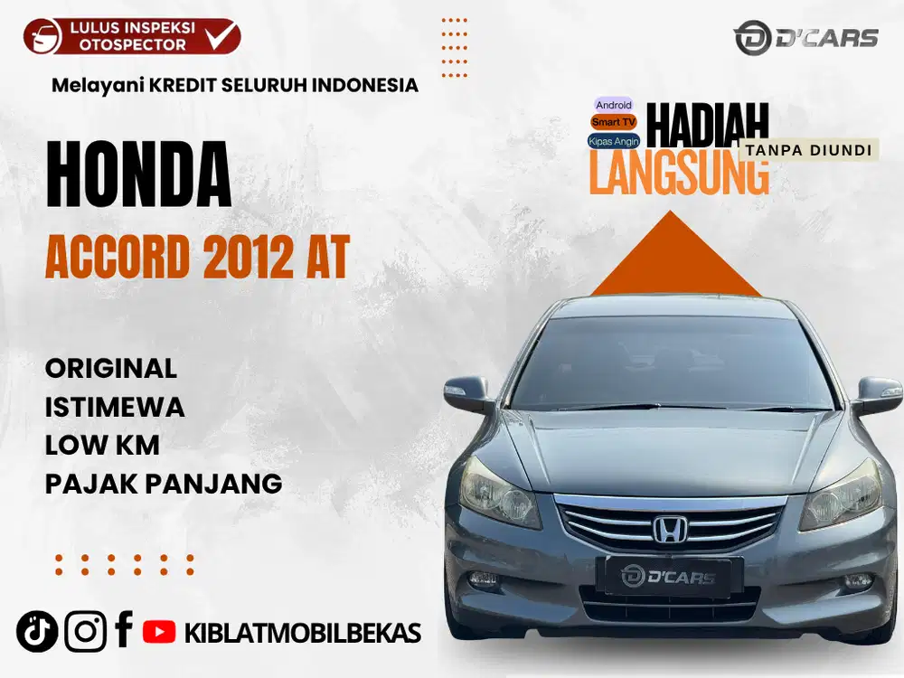 DIJUAL DP 1JT HONDA ACCORD 2.4 MATIC 2012