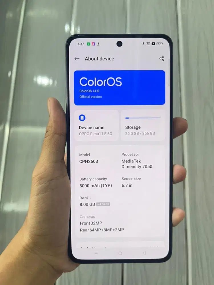 OPPO Reno 11 F 5G - 26.0Gb / 256Gb