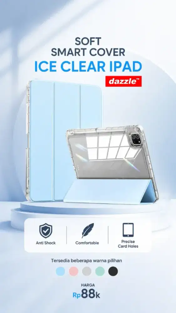 Soft Smart Cover Ice Clear Ipad