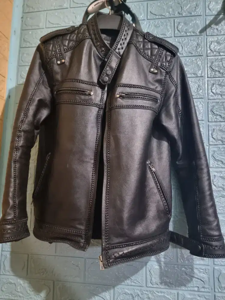 Jaket kulit sulam mulus seperti baru model jarang ada