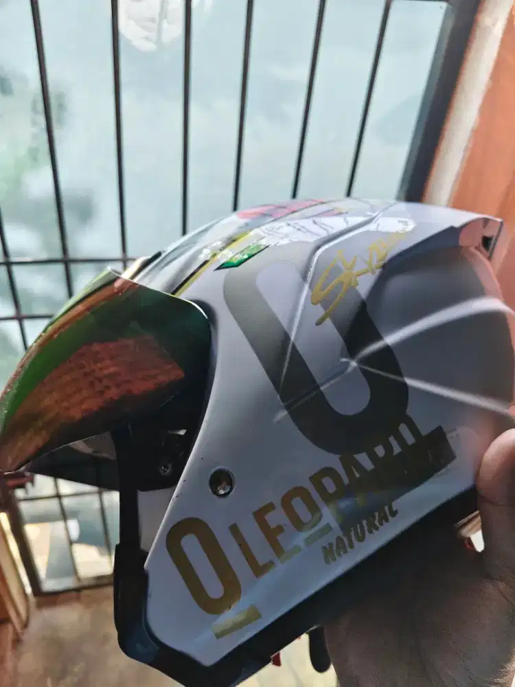 HELM HRV LEOPARD VISOR PELANGI