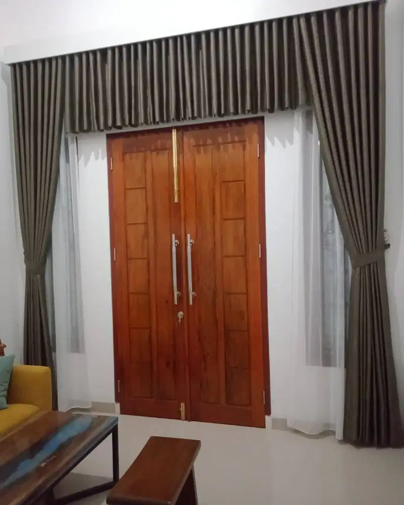 Gorden Vertikal/Vertical Blinds Roll/Roller Krey Wallpaper Dinding 3D
