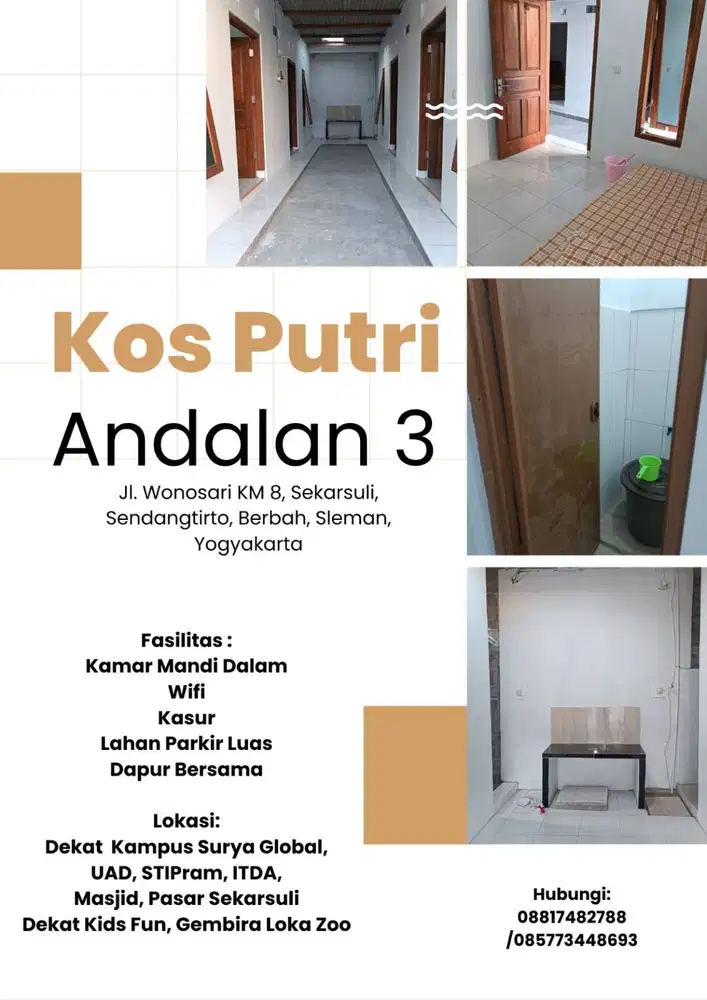 Kos Andalan 3 (tersedia 4 kamar)