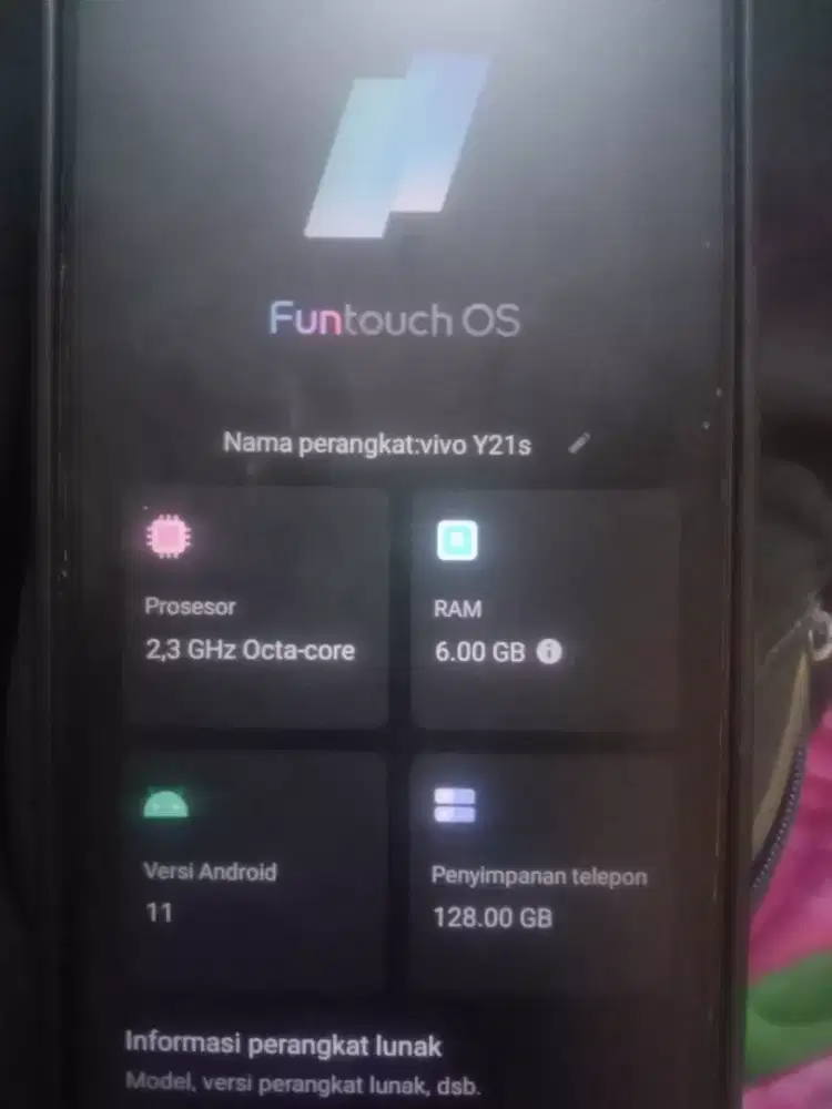 Vivo y21s 6/128 batangan