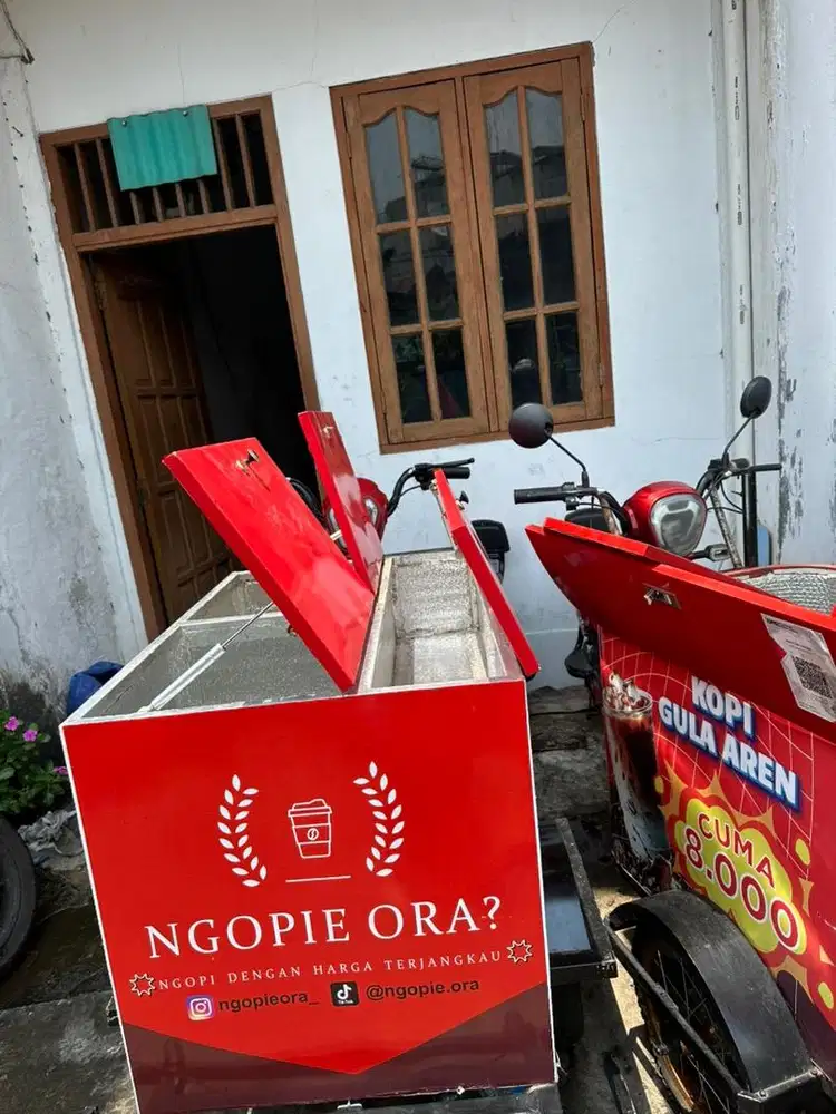 Di jual gerobak sepeda listrik kopi bekas