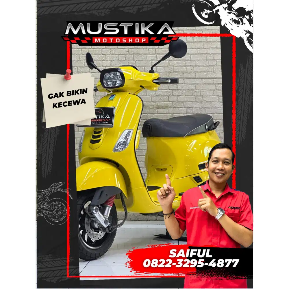 Perfect Condition!!Vespa S 125 Led 2022 Yellow Dp800rb Murah-Mustika