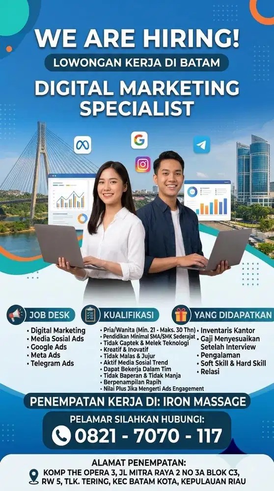 DIBUTUHKAN SEGERA DIGITAL MARKETING ADA